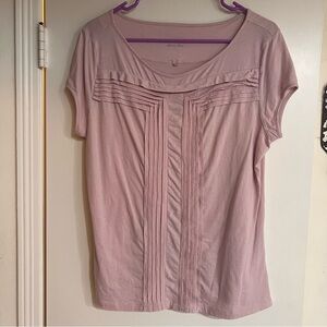 BCBGMaxAzria Pink Pleated Top
